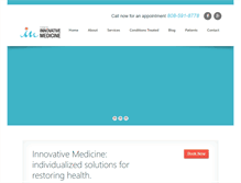 Tablet Screenshot of centerforinnovativemedicine.com